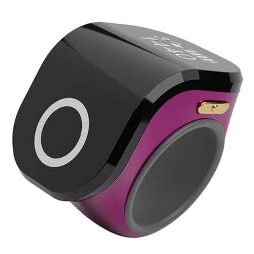 Tasbih Counter Zikr Rings, Portable Touch Smart Tasbeeh, Rechargeable Electronic Digital Tasbih Rings, Finger for Muslims, Prayer, Reminder, Home - color: Purple`