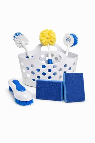Move-in Cleaning Starter Kit – 7-Piece Set with Storage Basket for Apartment, Dorm & First Home
