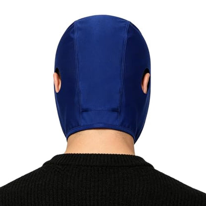 Women Men Full Cover Wrestling Headgear Grappling Hair Cap with Open Ears for Going Out Yoga - color: Royal Blue