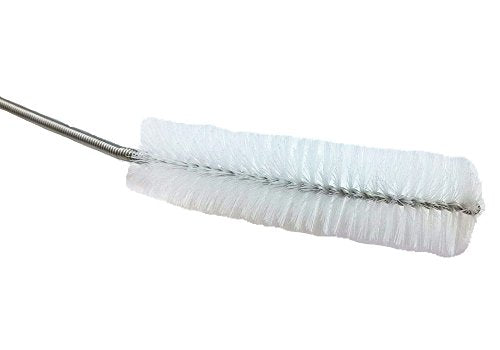 Blovess Yueton Flexible Tube Cleaning Brush, Nylon Long Brush with Loop, Hoses Bent Pipe Cleaning Brush, Bendable Tube Brush Cleaner, Aquarium Water Filter Pipe Air Tube Brush (White)