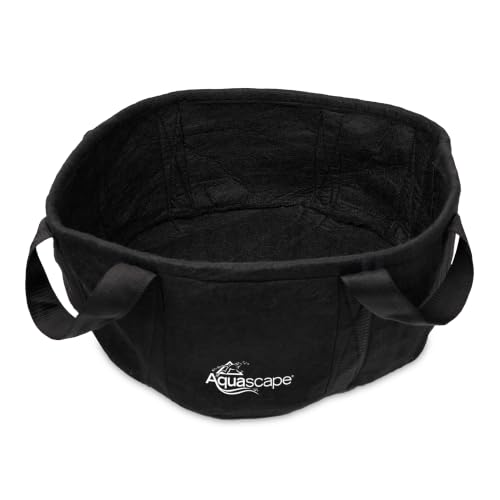 Aquascape Heavy Duty Aquatic Plant Pot with Handles, Non-Woven Geotextile, 20 inch Dia (50.8 cm), Black, 47005 - size: 20 Inch Dia.
