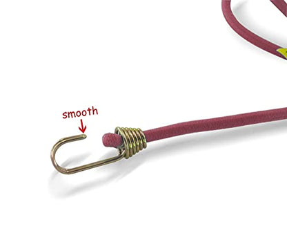 Marcobrothers Mini Bungee Cord with Steel Hook, 14" X 4, Pink | Multipurpose Use, Steel Hook - size: 14 inch X 4