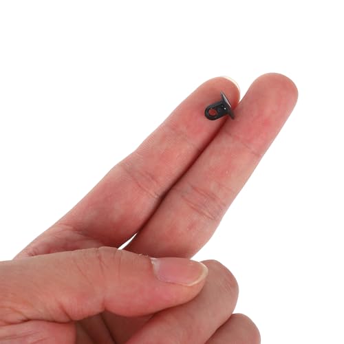 SOLUSTRE 100pcs Plastic Reflex Ball Threading Tube Buckle Headband Boxing Ball and Strings Connectors Toy Accessories for DIY Pet Toys Strings Black
