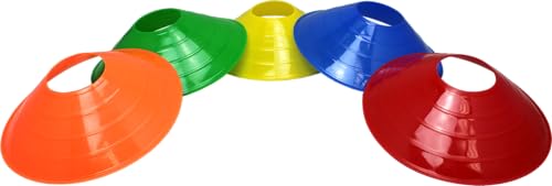 BlueDot Trading High Visibility Sports Cones for Agility Training, Soccer, Football, Field Cone Boundary Markers for Adults or Kids, Orange, Quantity 12-Pack