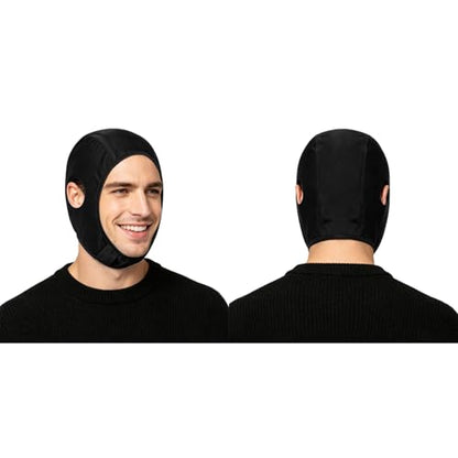 iiniim Wrestling Hair Cover Cap Grappling Hair Cap Black Full Cover Wrestling Headgear with Chin and Open Ears for Judo - color: Black