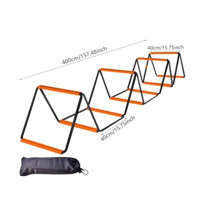 Menolana Agility Ladder Football Footwork Ladder Balance Foldable Agility Training Equipment Speed Ladder for Outdoor Sports Workout - size: 10 Grids With Bag
