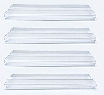 DistinctAndUnique Clear PVC Hinge Piano Style for 3/16" (4.5mm) Material, 6 Inch, 4 Pack No Screw or Glue Plastic Aquarium Lid Hinges for Plexiglass Panels, Golf Cart Windshield Hinge Acrylic Panels
