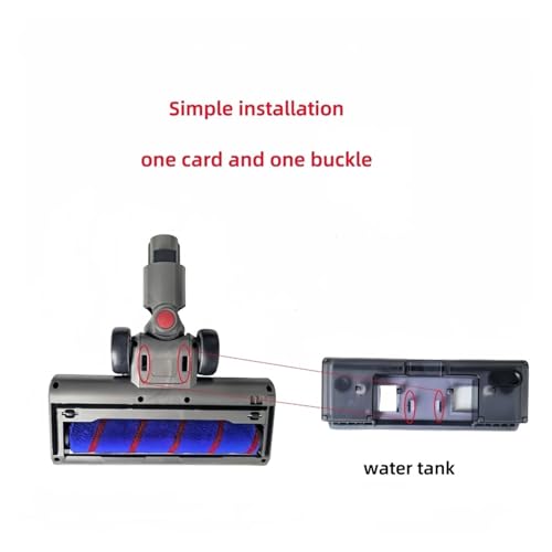 Compatible For Dyson,V15 V11 V10 V8 V7 Vacuum Attachment Soft Roller Brush Head With Dust Detection Light With Water Tank Mop Pads