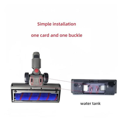 Compatible For Dyson,V15 V11 V10 V8 V7 Vacuum Attachment Soft Roller Brush Head With Dust Detection Light With Water Tank Mop Pads