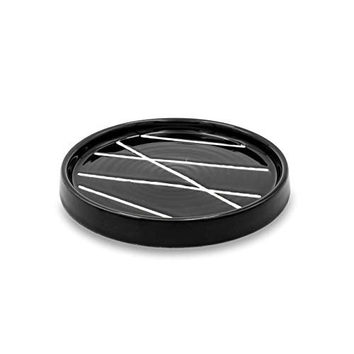Bursera Onyx Ceramic Plate, Tree Planted with Every Order, Smudging Tray for Palo Santo, White Sage, Incense Burner and Jewelry Dish, Decorative Plate - color: Onyx