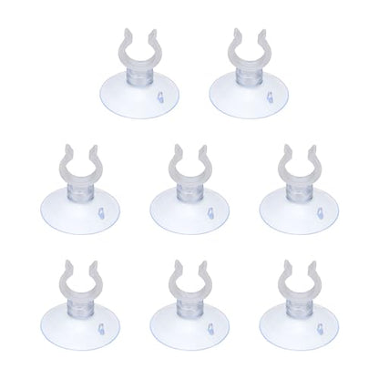 Aquarium Suction Cups, Fish Tank Suction Cups Clips Airline Tube Holders Clamps (Plastic, 8Pcs, Clear) for 0.5" Fish Tank Airline Tubing Binding Moss Shrimp Nest, 13x30MM - color: Clear, size: 13x30MM