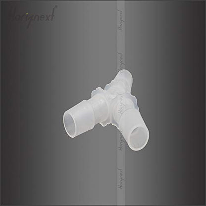 9/16" Polypropylene Y-Shaped 3-Way Barbed Hose Fitting, 10 Pcs | Y-shaped design splits one inlet into two angled outlets for air hoses and water pipes; supports routing and repair projects - style: 10pcs, 9/16" O.D.