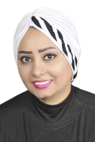 AL AMIRA Stretch Turban Headwrap for Women – Soft Hijab Cap - color: Off-white