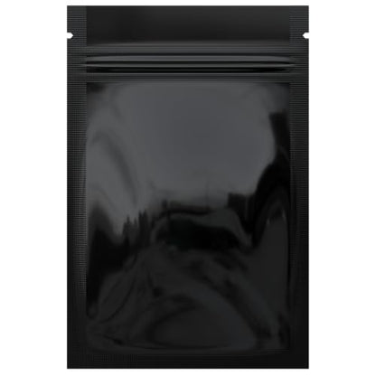 Mylar Style Barrier Bags – Zipper w/Heat Seal – 100 Bags (Gloss Black/Gloss Black, 1 Gram - 3?x4.5?) - color: Gloss Black / Gloss Black, size: 3x4.5 Inch (Pack of 100)