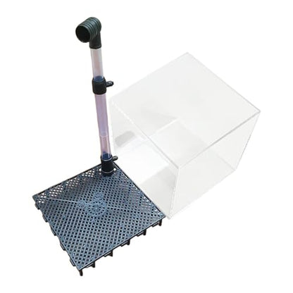 Acrylic Undergravel Box Filtration System with Tube Aquarium Breeding Box Multifunctional Fish Tank System, Clear