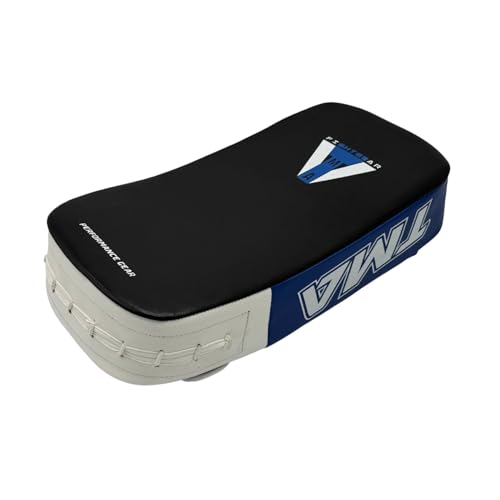 TMA Muay Thai Pad for Training, Curved Kickboxing Kicking Strike Shield, Coaching Kick Boxing, MMA, Martial Arts, Karate, Taekwondo, Punching, Foot and Elbow Target (1 Pcs Sold AS Single) - color: Blue/Black