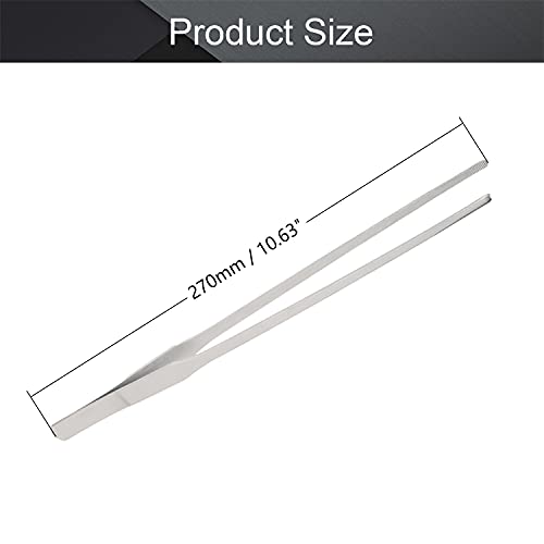 Utoolmart Aquarium Plant Tweezer, Stainless Steel Straight Tweezer, Aquarium Tweezers Extra Long 27cm, for Fish Tank Plant Aquascape Tools, Feeding Tongs, 5 Pcs - color: 5pcs, size: 27cm Straight