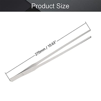 Utoolmart Aquarium Plant Tweezer, Stainless Steel Straight Tweezer, Aquarium Tweezers Extra Long 27cm, for Fish Tank Plant Aquascape Tools, Feeding Tongs, 5 Pcs - color: 5pcs, size: 27cm Straight
