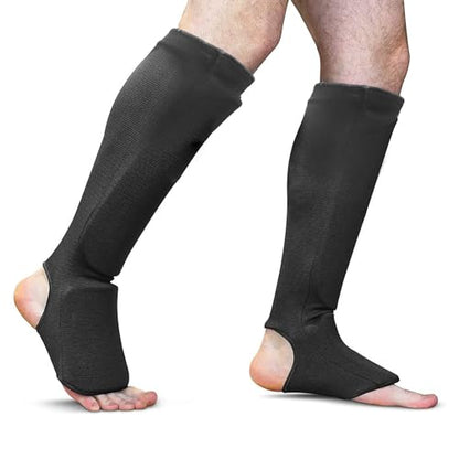 Kickboxing Shin Guards Leg Calf Protection Sports Equipment Shin Instep Pads for Kickboxing, Karate, Boxing, Taekwondo, Muay - size: Medium