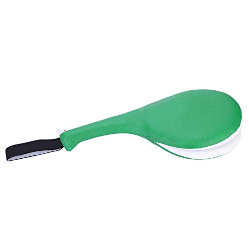 RiToEasysports Taekwondo Kick Pad, PU Leather Target Pad with High Dense Sponge 14.8 X 7.1 X 2.4 in, Shock Absorption Solid Stitching for Children Home Gym Martial Arts Training - color: Green