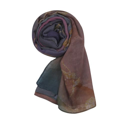 ZGMYC Watercolour Floral Printed Hijab Scarf for Women Soft Modal Cotton Instant Hijab Head Wraps Shawls Long Scarves - color: Color 24