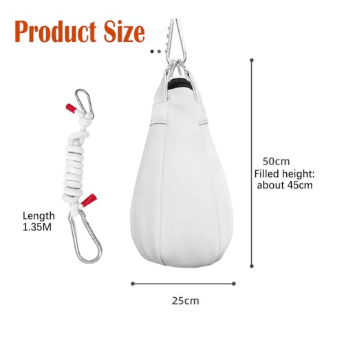 Speed Ball Punching Bag Leather, Folding Heavy Duty Boxing Punching Bag with Hanging Rope, Muay Thai Training Punch Dodge for Home Gym, Adult Boxing Training Equipment - color: Black