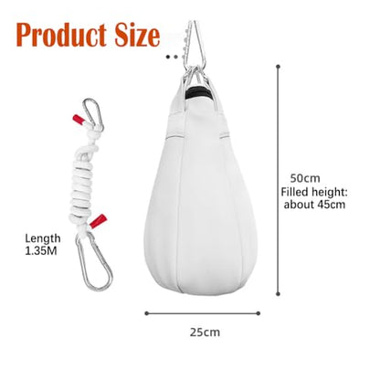 Speed Ball Punching Bag Leather, Folding Heavy Duty Boxing Punching Bag with Hanging Rope, Muay Thai Training Punch Dodge for Home Gym, Adult Boxing Training Equipment - color: Black