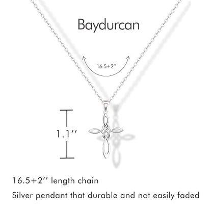 Dainty Silver Necklace for Women - Ankh Jesus Horse Celtic Cross Necklace for Women, Dainty Charm Spider Christian Gifts for Friends Sister Mom, Birthday, Christmas, Mother's Day, Graduation Gifts - style: Celtic Cross