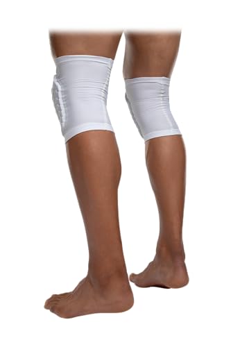 McDavid Moisture Wicking HEX Technology Knee Sleeves for Women/Men, Elbows & Shins Protection, Hex Pads - color: White, size: Large