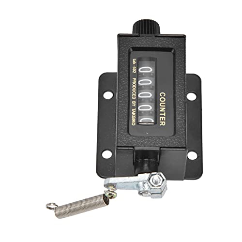 5 Digit Mechanical Tally Counter – Resettable Hand-Pull Stroke Counter with Clear Glass Mirror Display for Industrial Counting, Printing Counting & Sports Score Tracking