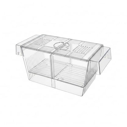 Aquarium Fish Isolation Box, Clear PC Plastic Separator Tank with Divided Compartments (1 PC)
