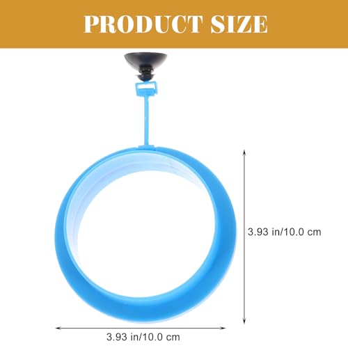 Cabilock 2pcs Blue Thickened Fish Feeding Rings Reusable Aquarium Feeder Circles for Tropical Fish Tank Feeding and Food Control
