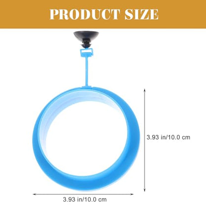 Cabilock 2pcs Blue Thickened Fish Feeding Rings Reusable Aquarium Feeder Circles for Tropical Fish Tank Feeding and Food Control