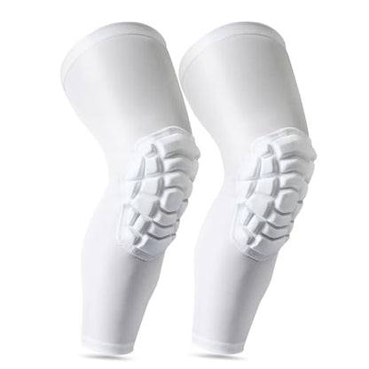 Knee Pads Compression Leg Sleeve Wrestling Volleyball Football Knee Pads, Knee Compression Sleeve for Youth Adult, 1 pair of Knee Sleeves ((#1) White-2pcs,Small) - color: (#1) White-2pcs, size: Small