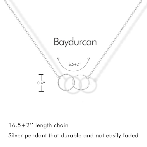 Dainty Silver Necklace for Women - Ankh Jesus Horse Celtic Cross Necklace for Women, Dainty Charm Spider Christian Gifts for Friends Sister Mom, Birthday, Christmas, Mother's Day, Graduation Gifts - style: Twin-Sister