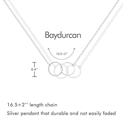 Dainty Silver Necklace for Women - Ankh Jesus Horse Celtic Cross Necklace for Women, Dainty Charm Spider Christian Gifts for Friends Sister Mom, Birthday, Christmas, Mother's Day, Graduation Gifts - style: Twin-Sister