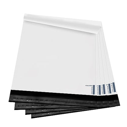 White Poly Mailers 12x15.5 in, Shipping Bags, 200 Pcs | Shipping bags for clothes and mailing bags for packing shirts, hoodies, and apparel. - size: 12" x 15.5" 200pcs