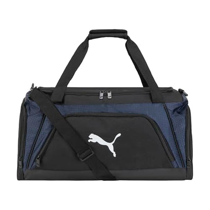 PUMA unisex-adult Accelerator Duffel Bag with Removable Strap & Shoe Pocket - color: New Navy/Black