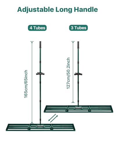 Lawn Leveling Rake, 45 x 10, Yard Leveling Rake for Soil | Smooths Soil, Topsoil, Sand and Gravel for Lawn Seeding, Garden Beds, Backyard Landscaping, Paver Bases and Yard Projects - size: 45 Inches