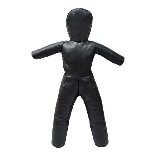 Kids Grappling Dummy Judo Dummy Bag Unfilled 120cm Boxing Dummy Cover Thickened for Kickboxing - color: Black
