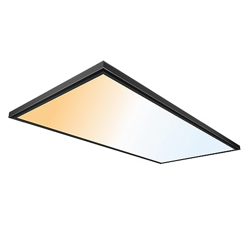 UltraLux 2x4 Surface Mount LED Panel TRIAC Dimmable 3CCT Matte Black 1Pk - color: Matte Black, size: 2X4 (1 Pack)