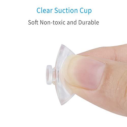 Pawfly 20 Pack Clear Suction Cups 0.8 Inch PVC Plastic Sucker Without Hooks for Home Decoration and Organization - style: 0.8 in 20pcs