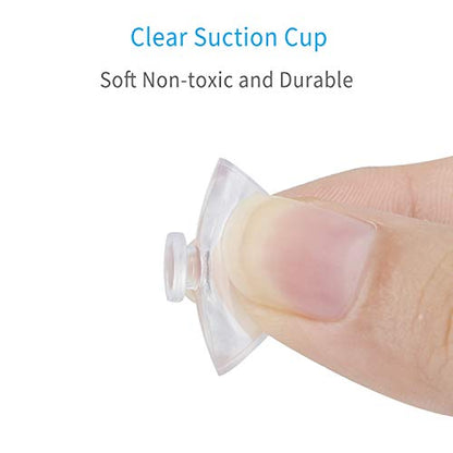 Pawfly 20 Pack Clear Suction Cups 0.8 Inch PVC Plastic Sucker Without Hooks for Home Decoration and Organization - style: 0.8 in 20pcs