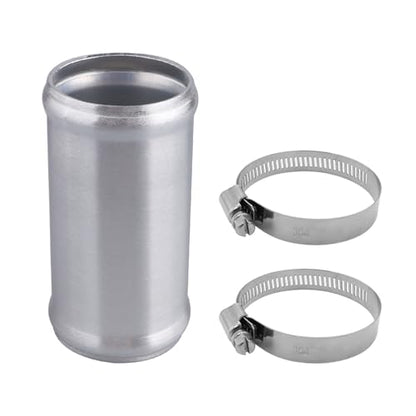 AC PERFORMANCE 2" (51mm) OD Aluminum Alloy Hose Joiner Silicone Pipe Connector Bead, 4" Length with 304 SS Clamps - size: 2" (51mm)