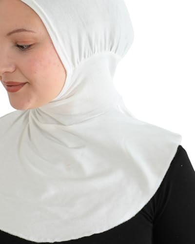 Prien Sport Hijab For Women, Muslim Head Scarf, Flexible Turban Girls, Chic Islamic Wear For Gym, Neck Collar Bonnet Viscose - color: Cream