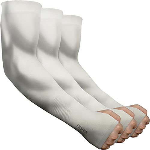 beister Arm Sleeves for Men & Women, UPF 50+ UV Sun Protection, Cooling - color: 3-pairs Grey