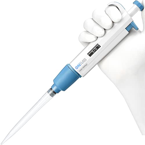 ONiLAB Lab Micropipette, Single Channel Adjustable Pipettor, 0.5-5ml | Manual Micropipette, High Precision Design, Accurate Liquid Transfer, Ergonomic Design - style: 1000-5000ul