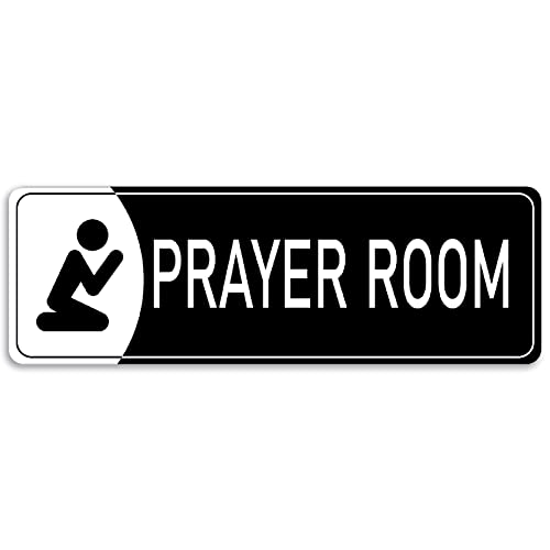 Prayer Room Sign 9"x3", Self Adhesive Doorplate for Offices Room House