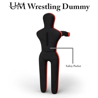 UM Supplies Premium Grappling Unfilled Wrestling Multipurpose Dummy for MMA, BJJ, Judo, Karate, Jiu Jitsu,Punching Dummy | Unmatched Quality PC Fabric- (Unfilled)