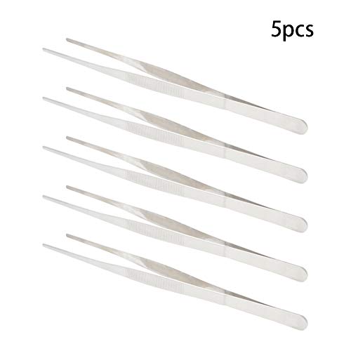 Utoolmart Aquarium Plant Tweezer, Stainless Steel Straight Tweezer, Aquarium Tweezers Extra Long 30cm, for Fish Tank Plant Aquascape Tools, Feeding Tongs, 5 Pcs - color: 5pcs, size: 30cm Straight